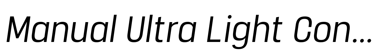 Manual Ultra Light Condensed Italic